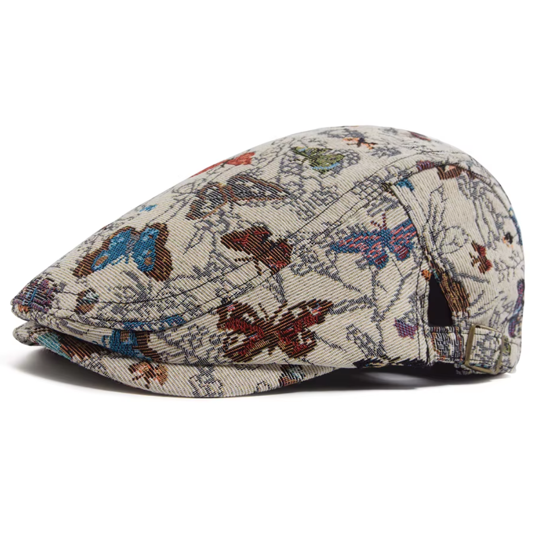 Béret Femme Brodé Papillon
