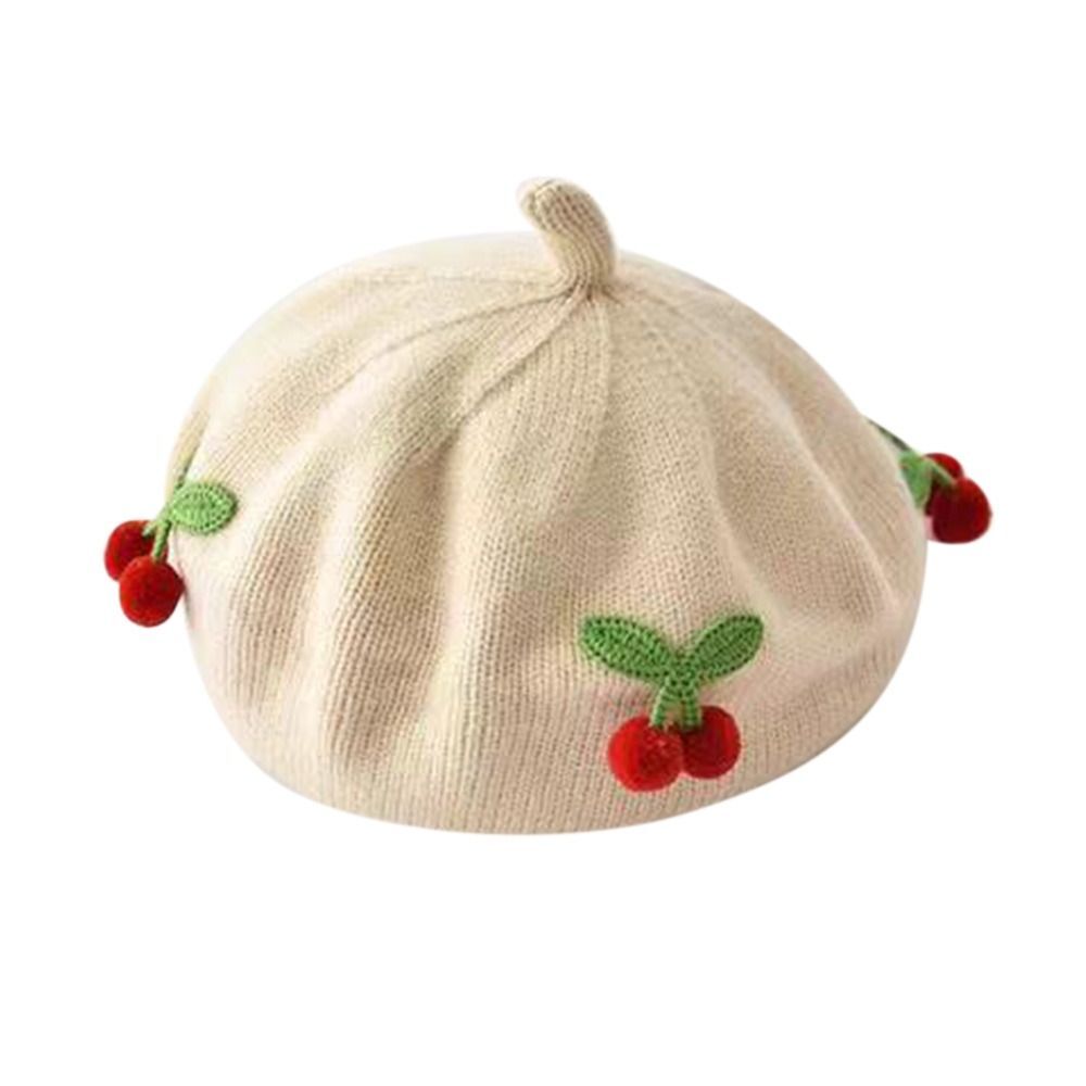 Béret Bébé Tricoté Cerise